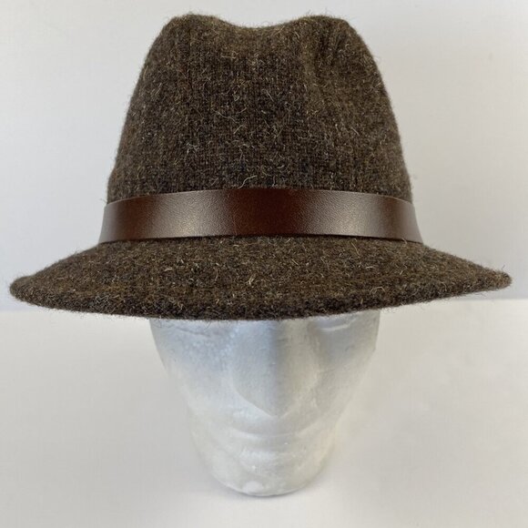 Mervyn’s Cambridge Classics Wool Tweed Walking Hat 7 1/8 Fedora Brown - Picture 3 of 9